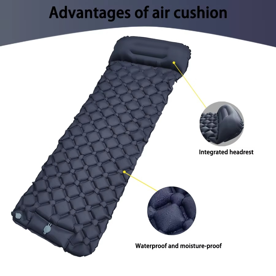 Ewerydays | Ultra-Comfort Luftmatratze für Camping mit integriertem Kopfkissen und Pumpe