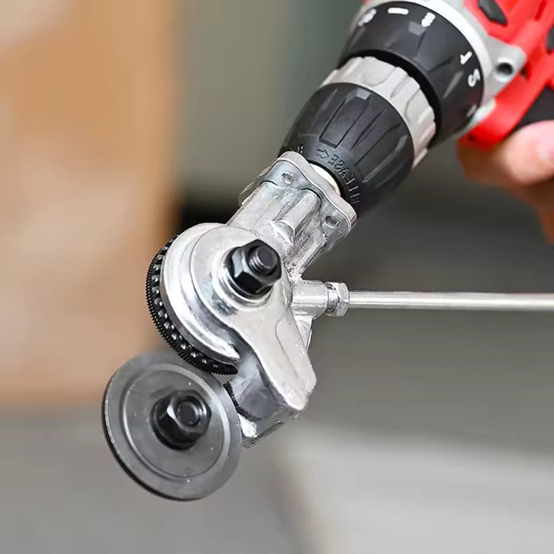 Ewerydays | Elektrischer Bohrmaschinen-Blechschneider – Aufsatz für Metall, Wellblech & Platten | Nibbler Schneidwerkzeug