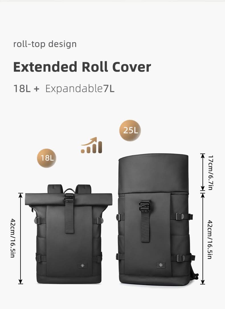 Ewerydays | Erweiterbarer Outdoor-Rucksack mit großem Volumen & Laptopfach