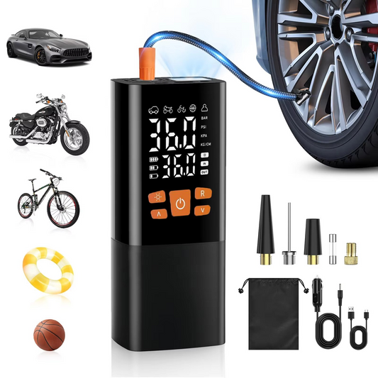 Ewerydays | Tragbarer Reifenfüller Luftkompressor, 180 PSI Wiederaufladbare Pumpe mit 25000mAh Akku