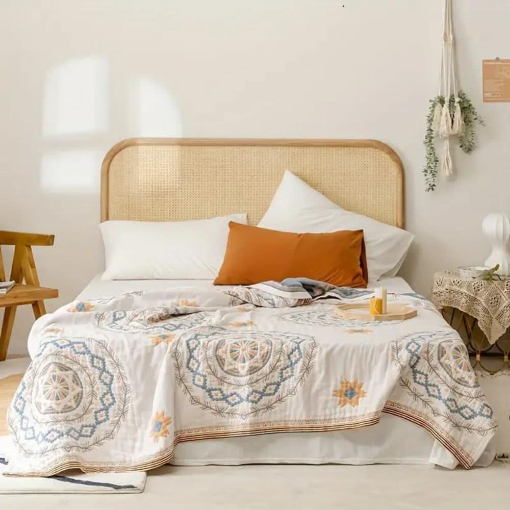 Ewerydays | Baumwolldecke mit Mandala-Muster für Innen- und Außenbereich