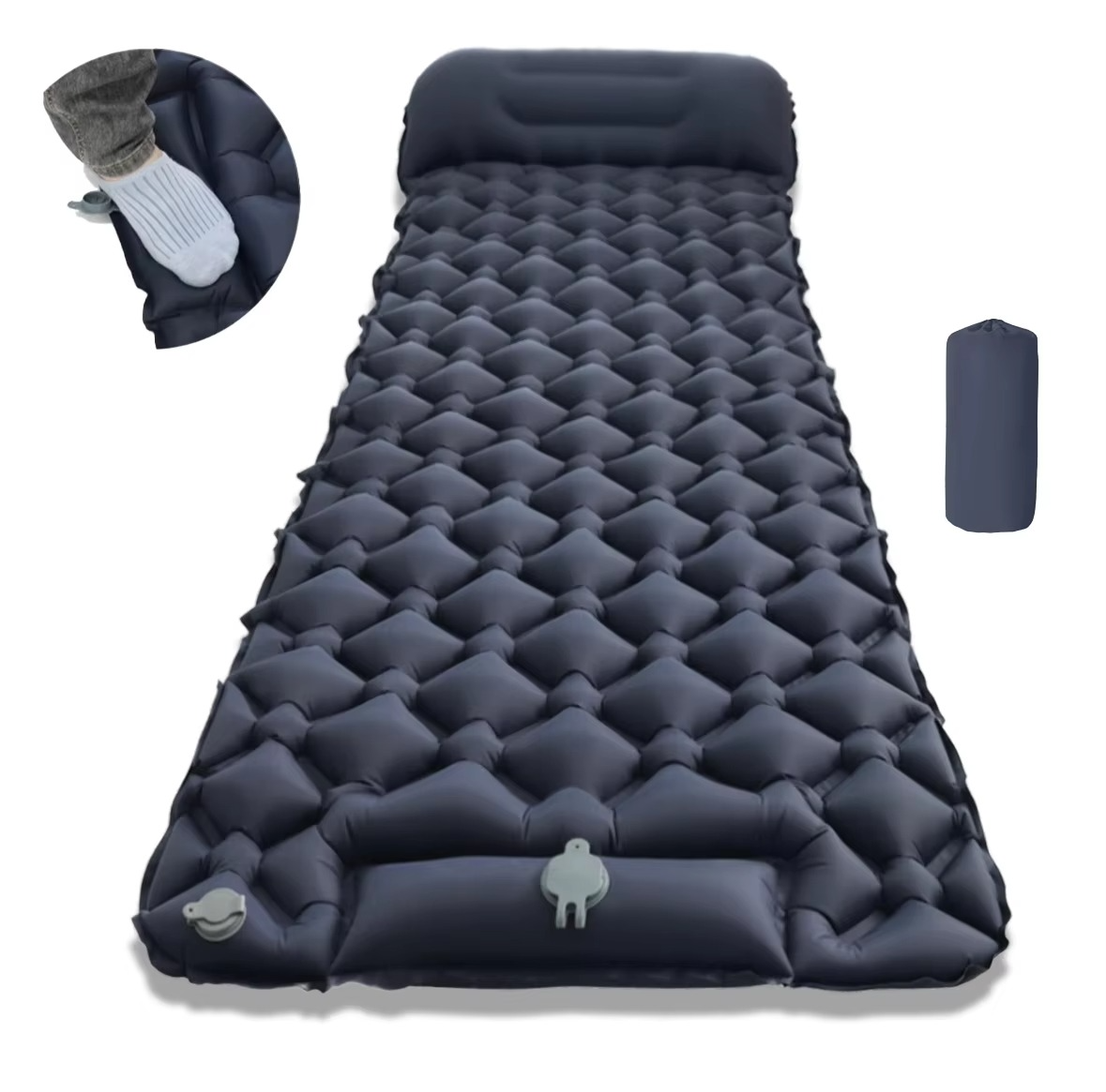 Ewerydays | Ultra-Comfort Luftmatratze für Camping mit integriertem Kopfkissen und Pumpe