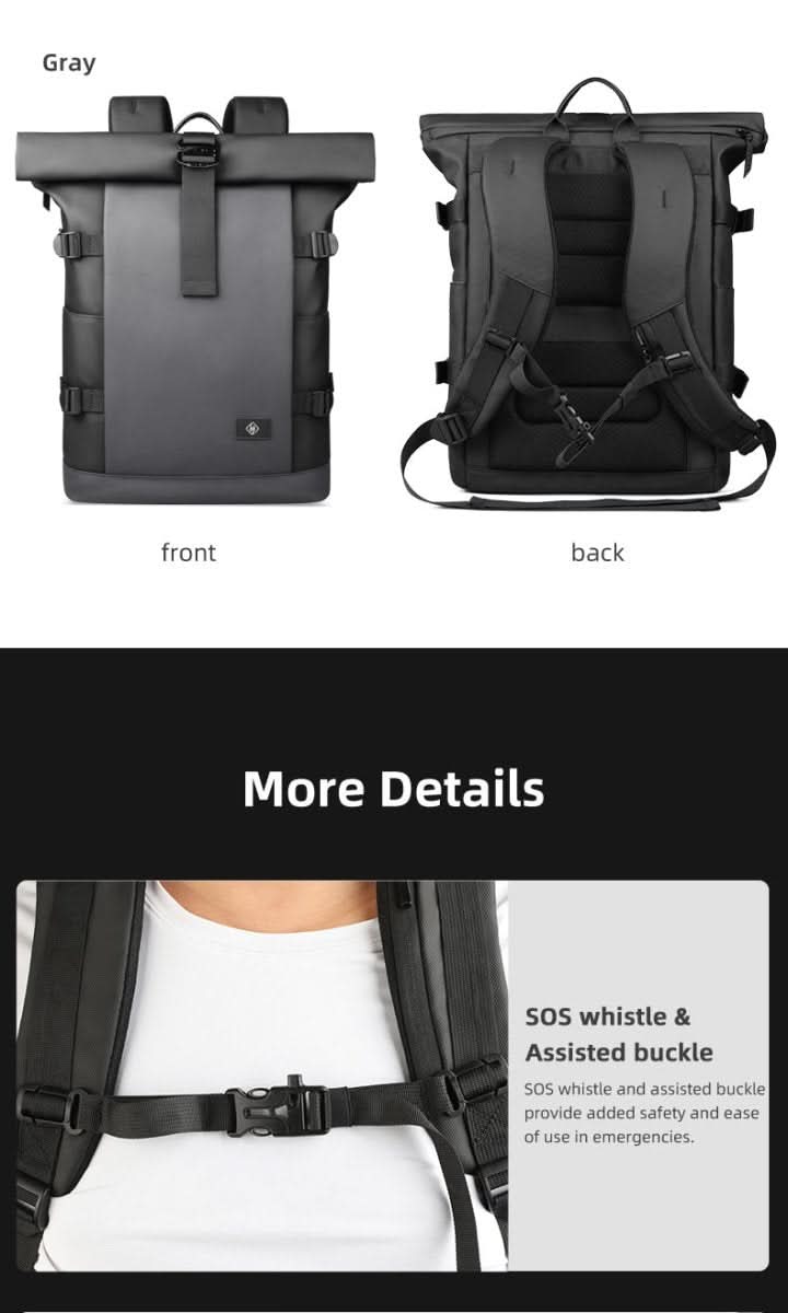 Ewerydays | Erweiterbarer Outdoor-Rucksack mit großem Volumen & Laptopfach