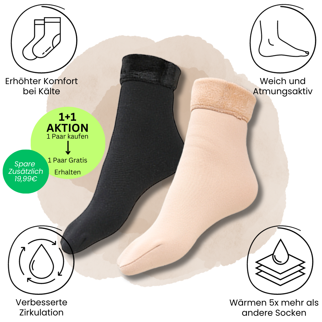 Ewerydays | 1+1 GratisAktion - Comfysocks Thermosocken - Unisex Einheitsgröße - für warme Fußmomente