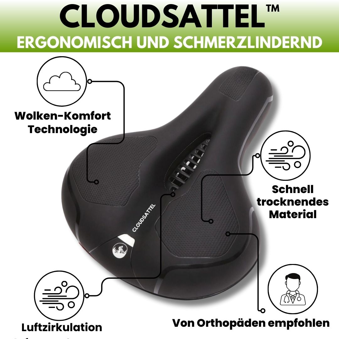 Ewerydays | Cloudsattel - orthopädischer schmerzlindernder Radsattel für alle Fahrräder