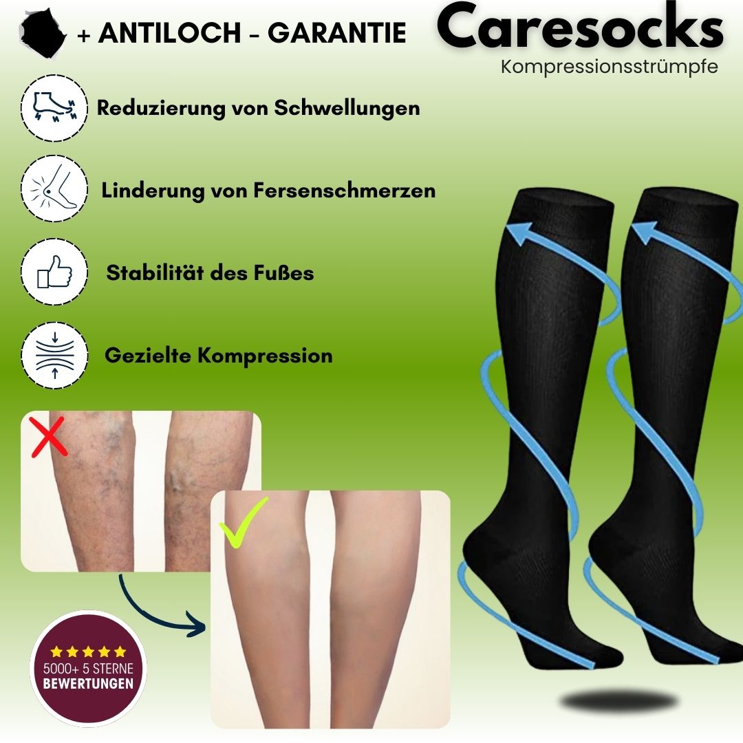 Ewerydays | Caresocks orthopädische Kompressionsstrümpfe - verhindert Krampfadern & entlastet müde Füße