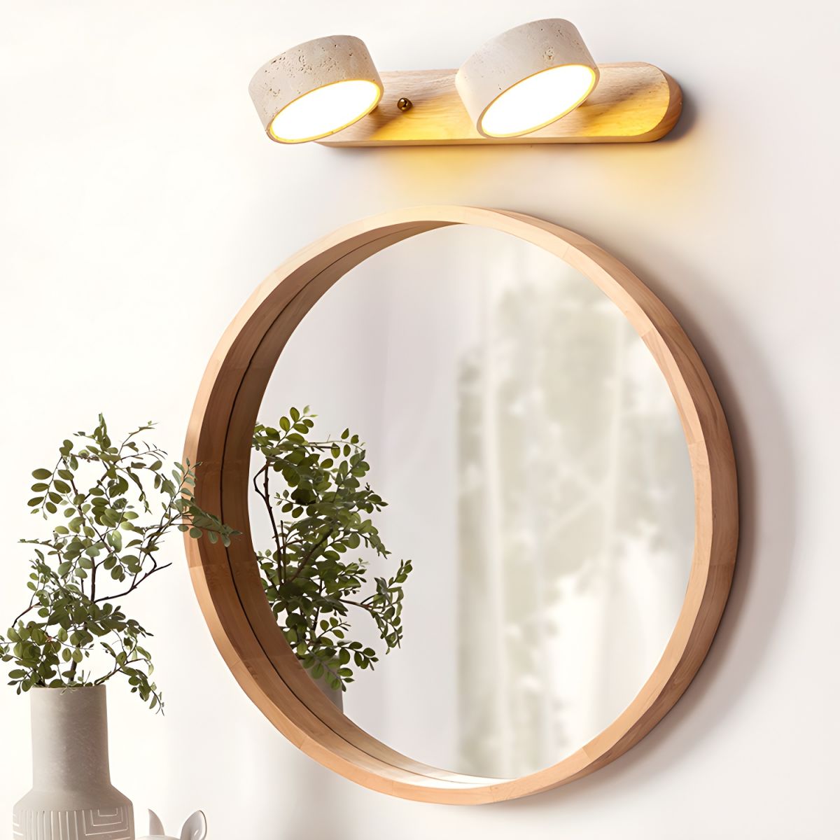 Ewerydays | Travero Duo Wandleuchte – Modern, Doppelarm, Travertin-Optik
