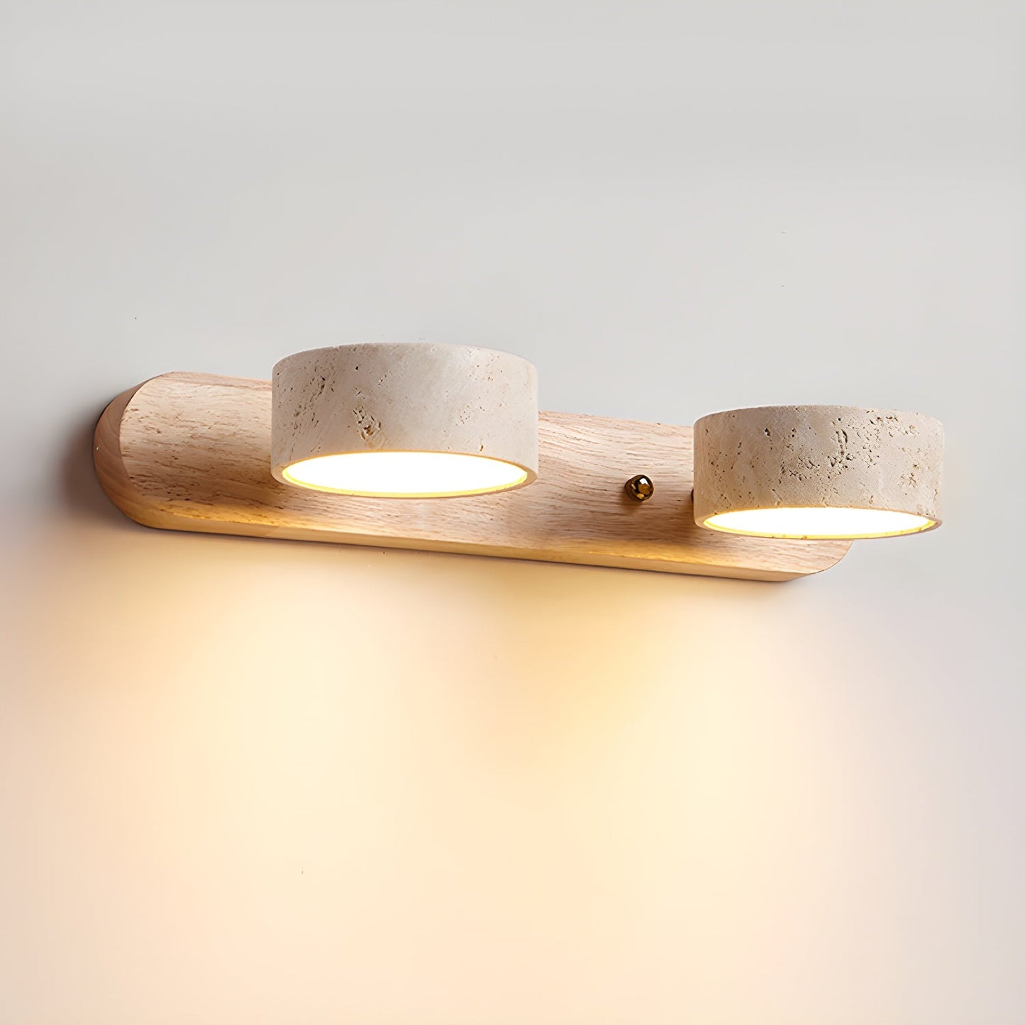 Ewerydays | Travero Duo Wandleuchte – Modern, Doppelarm, Travertin-Optik