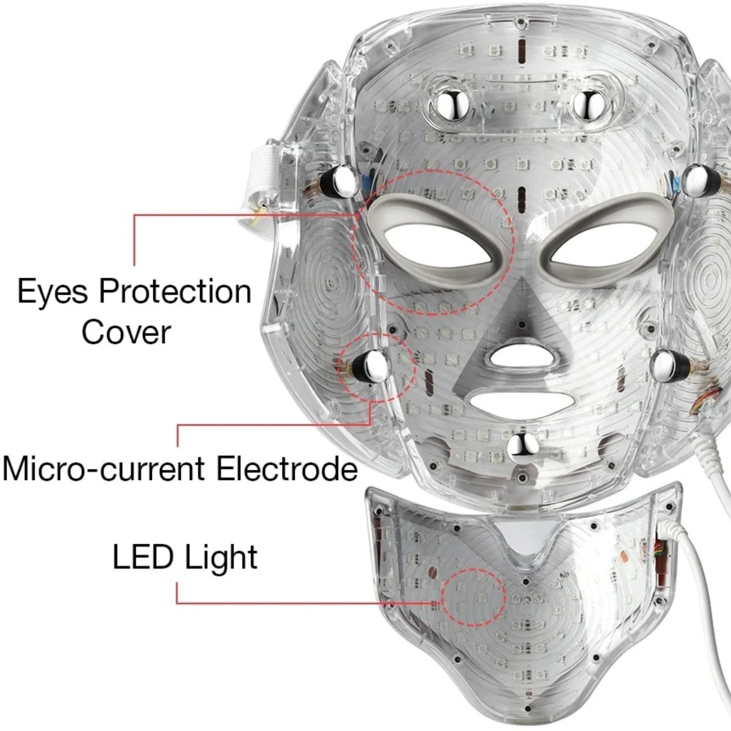 Ewerydays | 7 Farben LED Photon Lichttherapie Maske - Gesichts- und Halsbehandlung