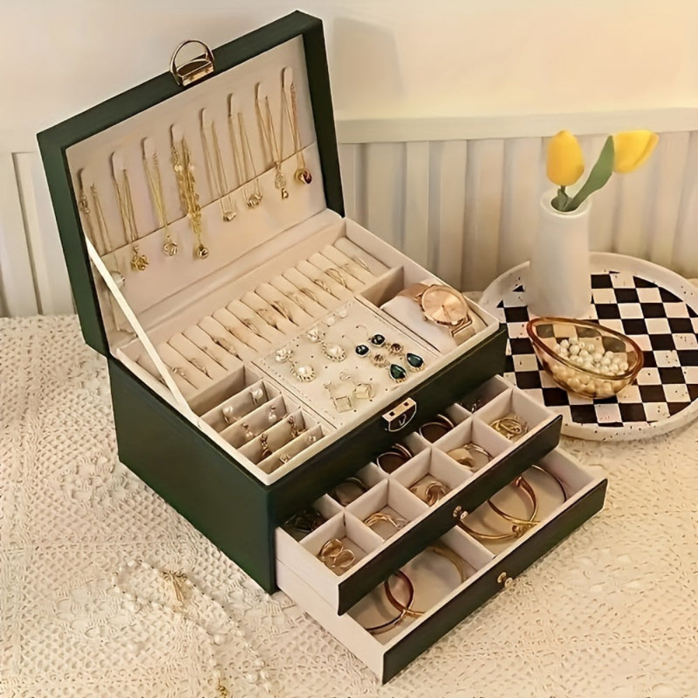 Ewerydays | Velvique - Luxus Leder Schmuck Organizer Box