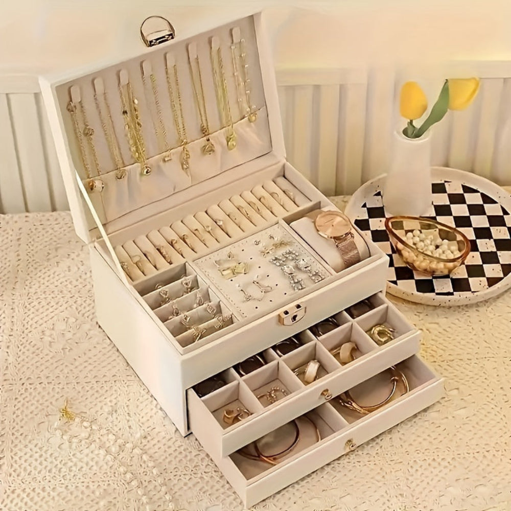 Ewerydays | Velvique - Luxus Leder Schmuck Organizer Box