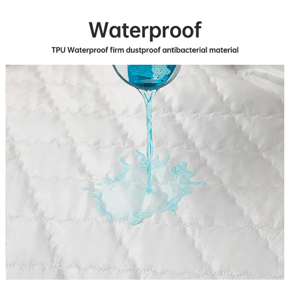Ewerydays | DreamGuard – Wasserdichte Matratzenauflage Grau/Weiß für Einzel & Doppelbetten