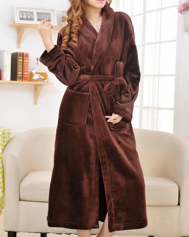 Ewerydays | Langer Premium-Fleece-Bademantel für Frauen