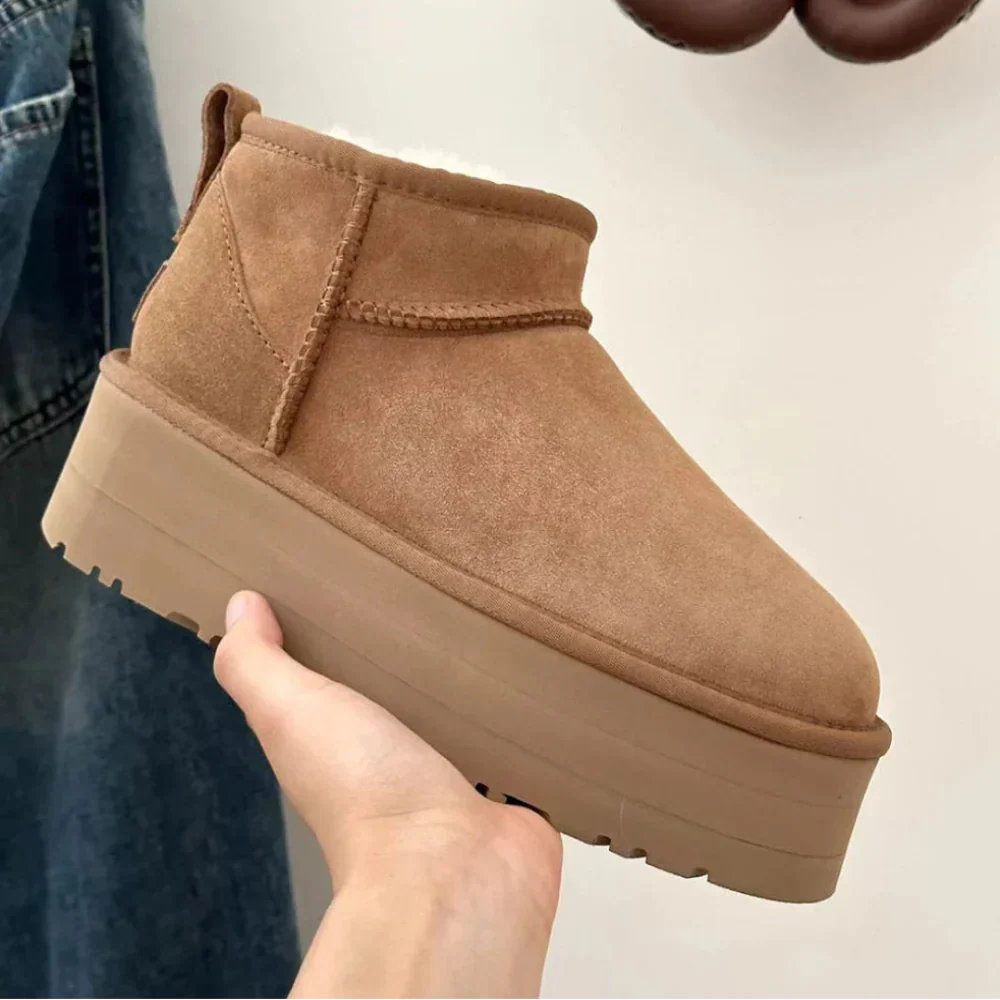Ewerydays | Damen Plateaustiefel Fellfutter Stilvoll Komfort