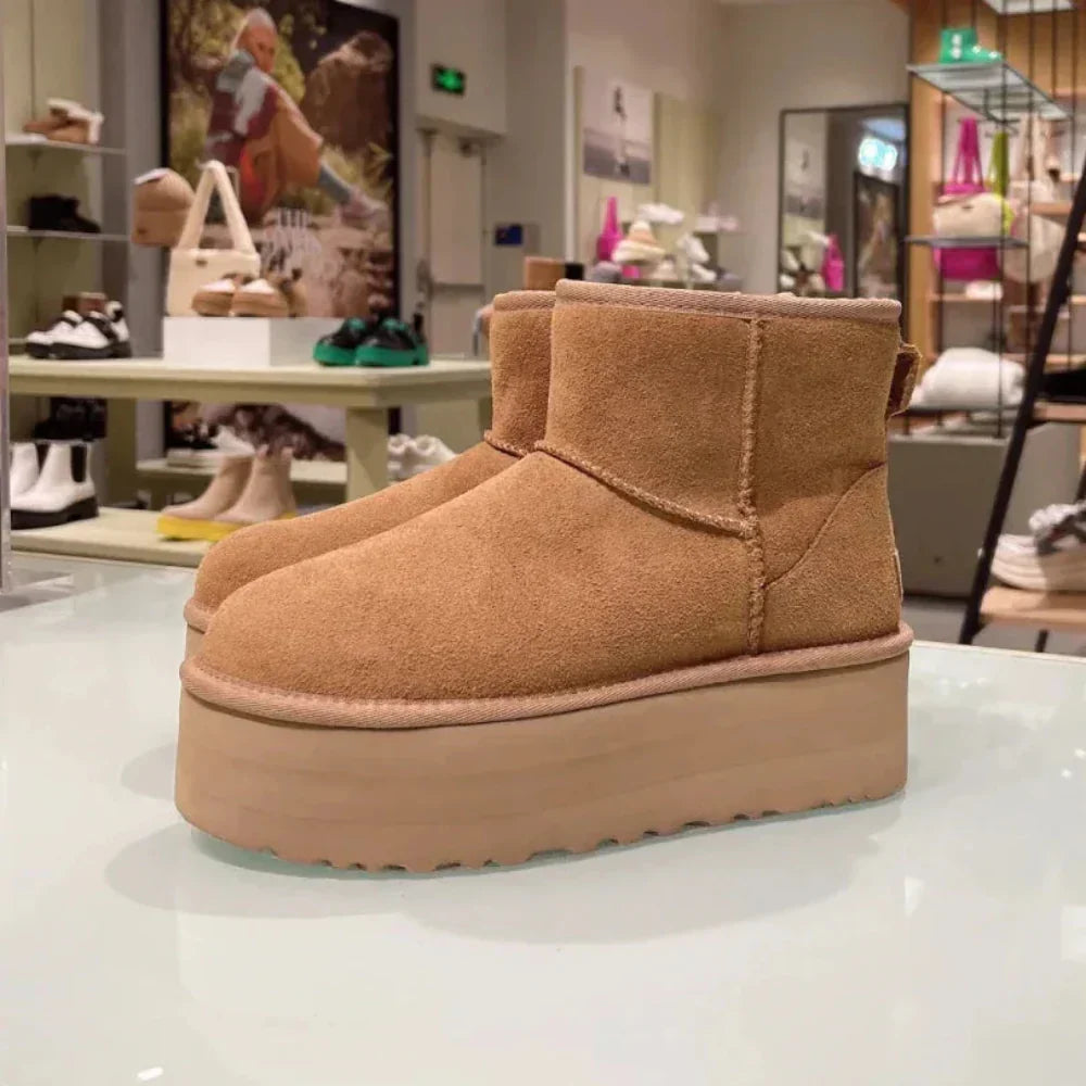 Ewerydays | Damen Plateaustiefel Fellfutter Stilvoll Komfort