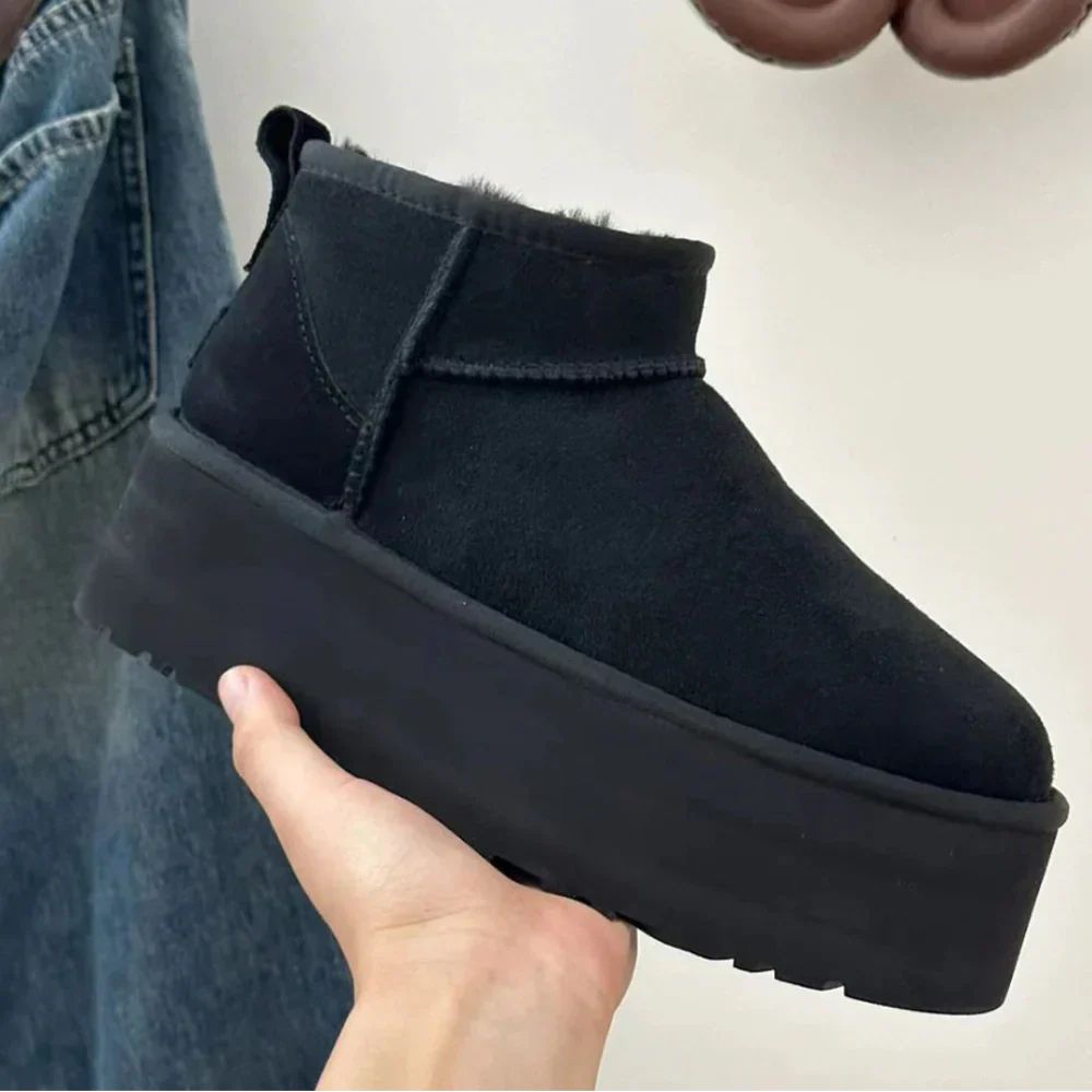 Ewerydays | Damen Plateaustiefel Fellfutter Stilvoll Komfort