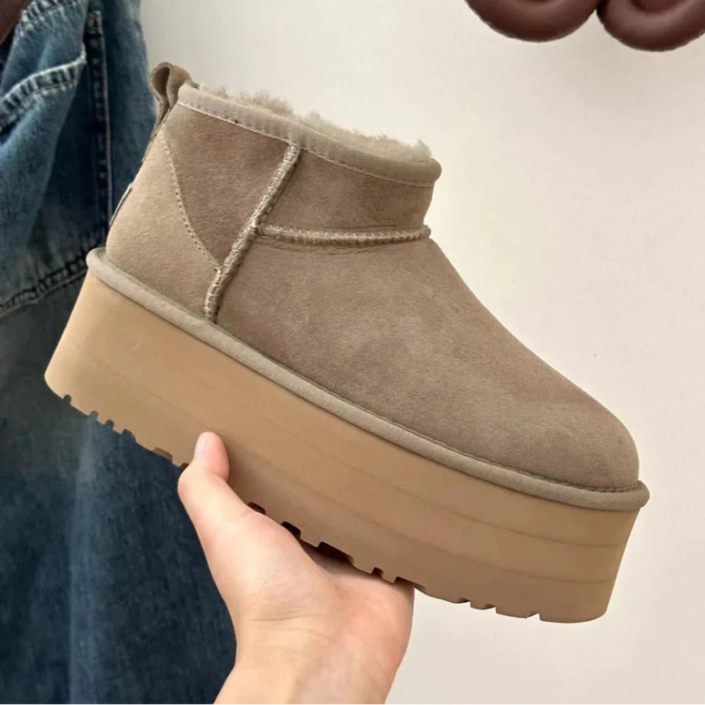 Ewerydays | Damen Plateaustiefel Fellfutter Stilvoll Komfort
