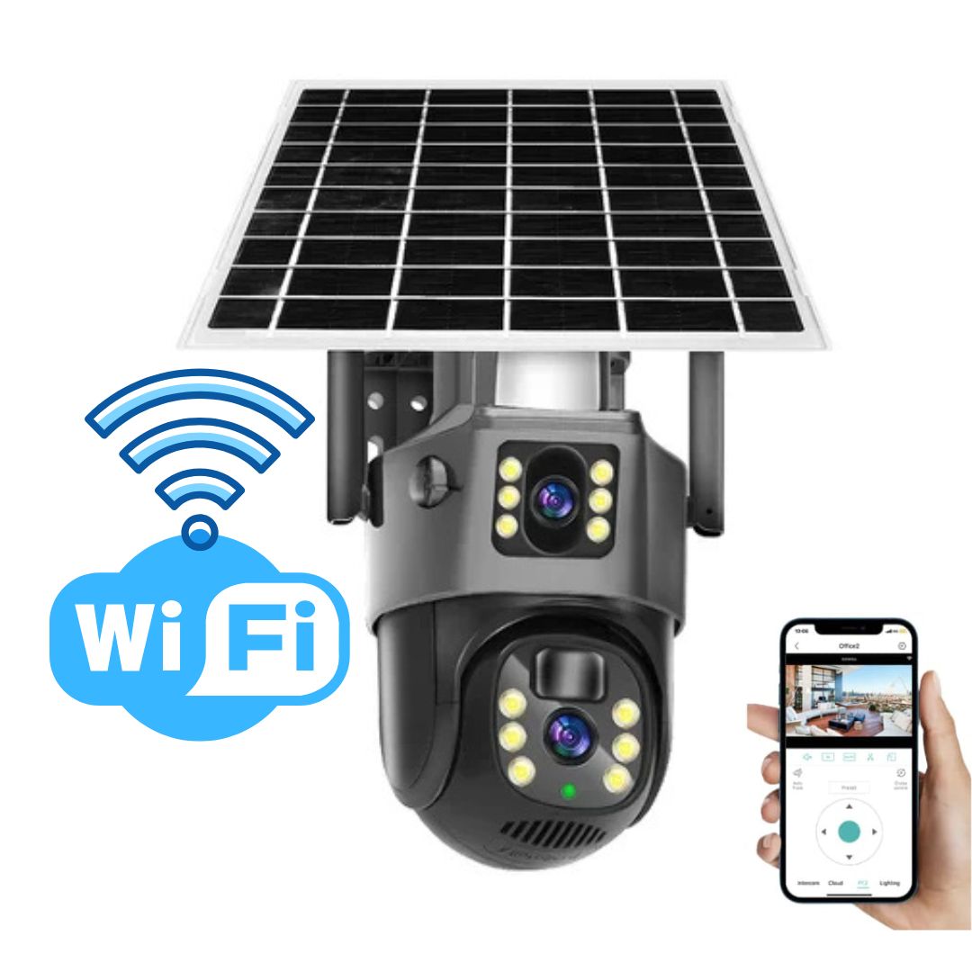 Ewerydays | Kabellose 4K Überwachungskamera mit Solarpanel & App – DualGuard Sicherheitskamera für Zuhause & Garten