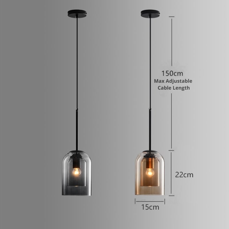 Ewerydays | LumoVista – Pendelleuchte Doppelglas modern für Wohn- & Esszimmer