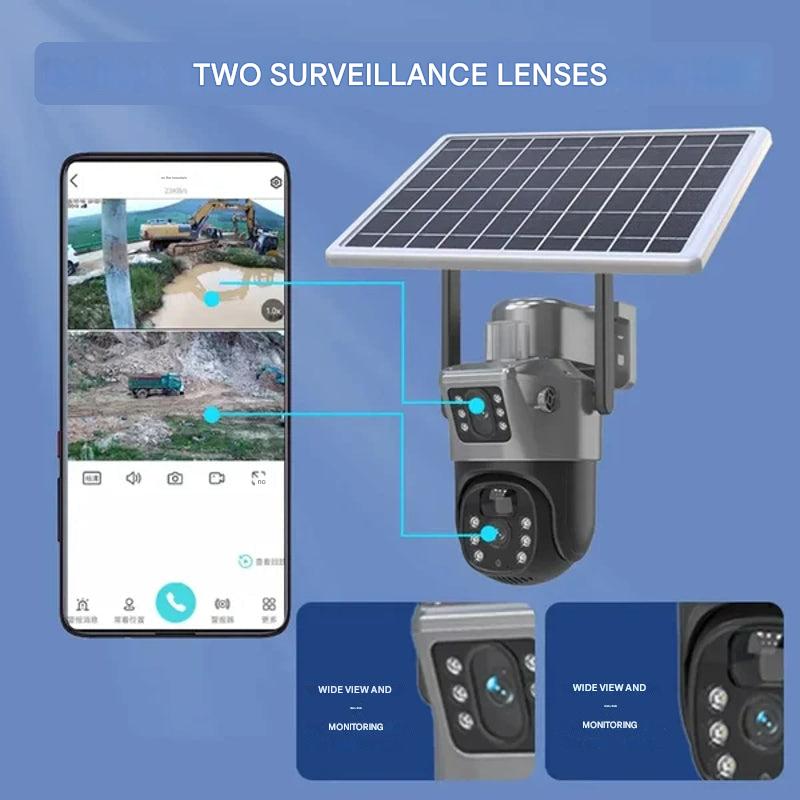 Ewerydays | Kabellose 4K Überwachungskamera mit Solarpanel & App – DualGuard Sicherheitskamera für Zuhause & Garten