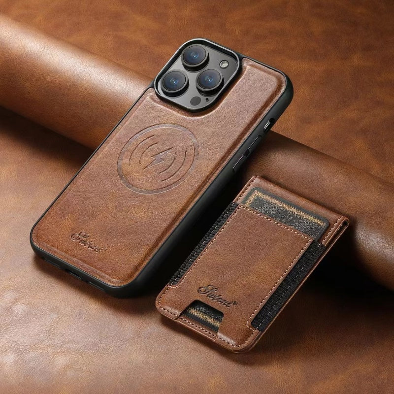 Ewerydays | Luxora – iPhone Hülle aus Echtleder mit Kartenfach und MagSafe – Damen & Herren