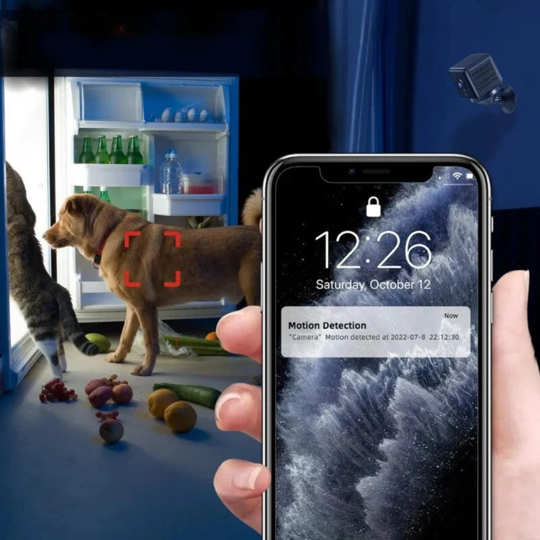 Ewerydays | Mini Sicherheitskamera | Wifi | Drahtlos | Wiederaufladbar | 1080 HD – Crystalli
