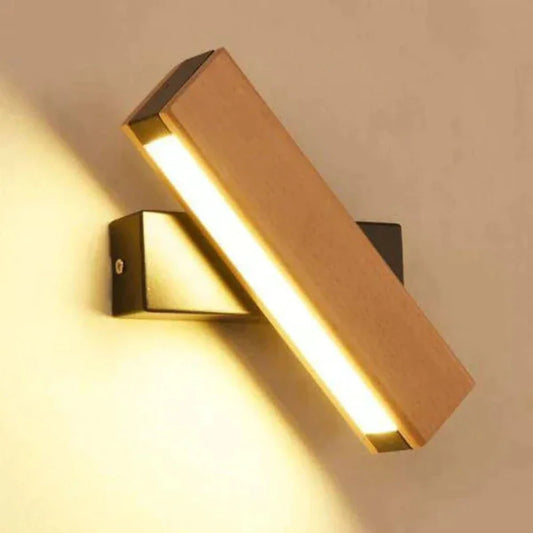 Ewerydays | Moderne LED-Wandlampe mit drehbarem Holzdesign – Energiesparend und verstellbar