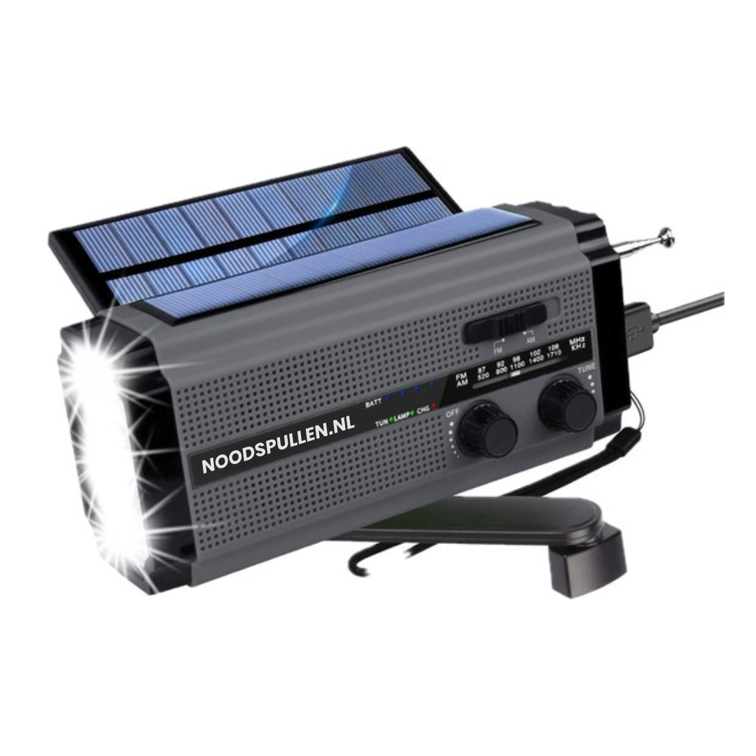 Ewerydays | 3-in-1 Notradios mit Dynamo, Solarzellen & Powerbank - SafeWave