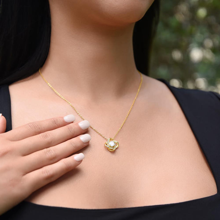 Ewerydays | White Gold Necklace - With Real Rose - To My Love