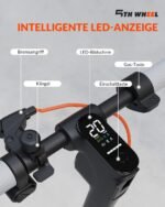 E Scooter mit Straßenzulassung, Vierfache Stoßdämpfung, 10 Zoll, Max 40km Reichweite 20km/h, Elektro Scooter bis 120kg, Blinker, APP-Verbindung, Duales Bremssystem E Roller für Erwachsene Faltbarer