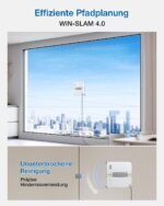 Ecovacs Winbot Mini 2 Fensterputzroboter mit Eckbürsten, ultrakompakt