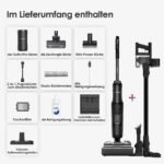 Tineco FLOOR ONE Switch S7 Stretch Nass Trockensauger & Akkusauger Set 5-in-1, FlashDry Selbstreinigung, DualBlock Anti-Tangle, 50 Min Laufzeit 22kPa Multifunktionaler Bodenreiniger für das Ganze Haus