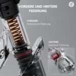 Segway-Ninebot F3 D, E-Scooter mit Straßenzulassung für Erwachsene, 70km Reichweite im Eco-Modus, 120kg Tragfähigkeit, doppelte hydraulische Federung, Smart Display, Schwarz