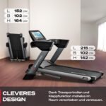 Sportstech, Laufband klappbar mit großem 21,5-Zoll-Touchdisplay, F75