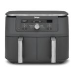 Ninja Dual Zone digitale Heißluftfritteuse, 9,5 L, 6-in-1, Metallic Grau