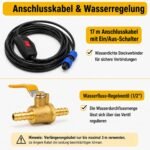 Professionelle Solar Reinigungsbürste Teleskop,Doppelrotationskopf,65cm/25.59in Arbeitsbreite,7.5m Teleskopstange, wasserdicht&energiesparend,für pv anlage reinigung,solaranlage, Versand aus De