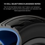 Segway-Ninebot F3 D, E-Scooter mit Straßenzulassung für Erwachsene, 70km Reichweite im Eco-Modus, 120kg Tragfähigkeit, doppelte hydraulische Federung, Smart Display, Schwarz