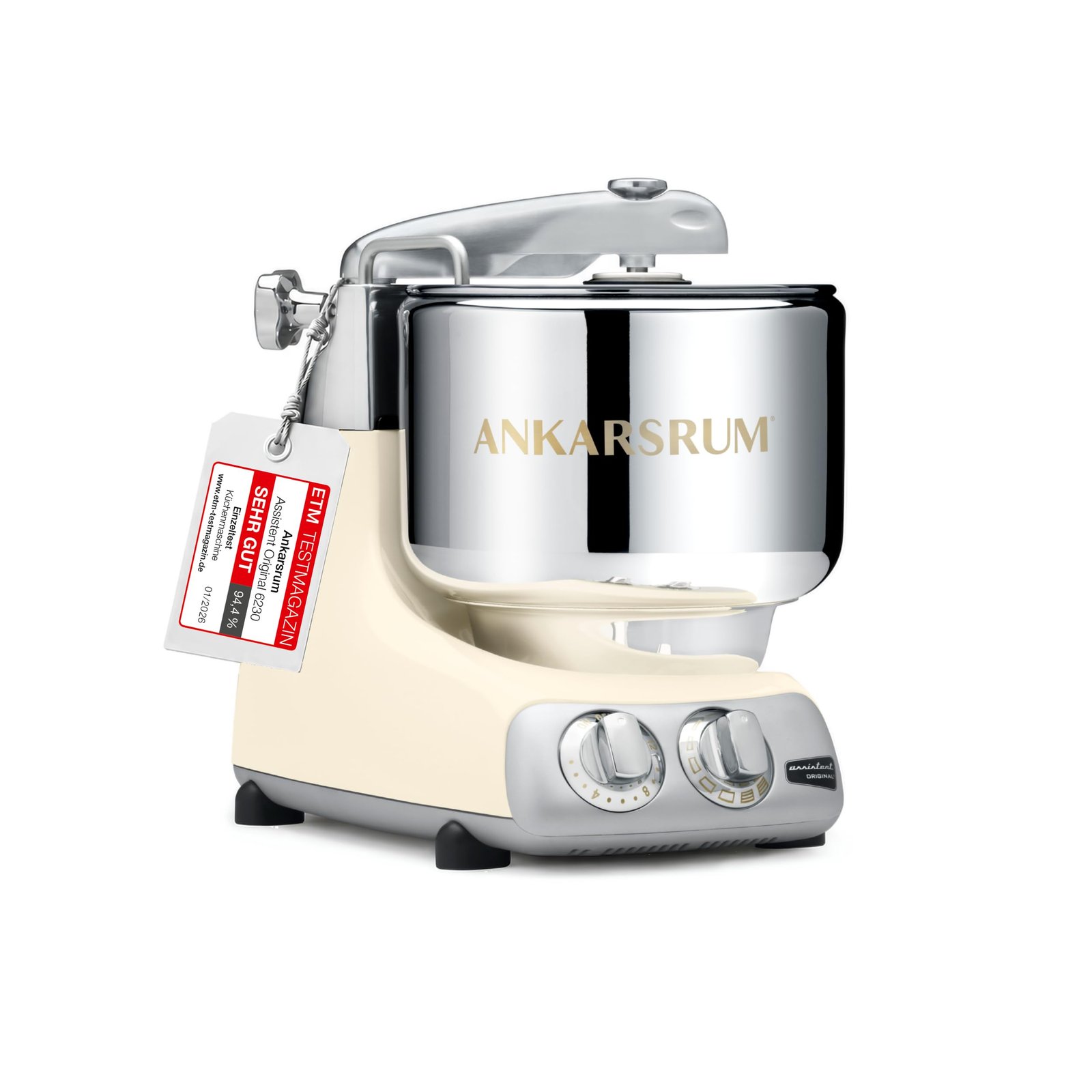 Ankarsrum Assistent Original 6230 Küchenmaschine, Light Créme Ankarsrum Assistent Original 6230 Küchenmaschine, Light Créme