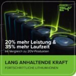 Greenworks Selbstfahrender Akku Rasenmäher 48V (24V x 2) bis zu 480m², 46cm Schnittbreite, 55L Sack Rasenmäher Elektro Plus Zwei 4Ah-Akkus und Doppelladegerät,3 Jahre Garantie,GD24X2LM46SPK4X