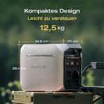 EcoFlow DELTA 3 Plus Tragbare Powerstation, 1024 Wh LiFePO4, 1800 W (3600 W Spitze), in 56 Minuten voll geladen