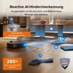 Roborock Qrevo Edge 2 Saugroboter mit Wischfunktion, 25.000 Pa, FlexiArm, 7,98 cm flach
