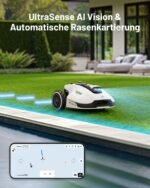 Mammotion YUKA 2000 Mähroboter ohne Begrenzungskabel, bis 2400 m², 4G und NetRTK, KI-Vision