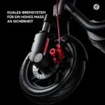 Segway-Ninebot F2 Pro D II, E-Scooter mit Deutscher Straßenzulassung für Erwachsene, 65km Reichweite im Eco-Modus, 120kg Tragfähigkeit, vordere Doppelfederung, Farb LED Display, Schwarz