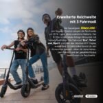 Segway-Ninebot E2 Pro D, E-Scooter mit Straßenzulassung für Erwachsene, max. 20 km/h Geschwindigkeit, 35 km Reichweite, Anti-Rutsch-Traktionskontrollsystem
