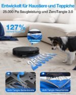 Ecovacs Deebot T50 Omni Gen3 Saugroboter mit Wischfunktion, 25.000 Pa, 81 mm flach
