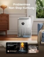 DREO Mobile Klimaanlage 7.500 BTU, 3-in-1 Kühlen, Lüften und Entfeuchten, App- und Sprachsteuerung, ohne Wasserablauf