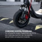 Segway-Ninebot F2 Pro D II, E-Scooter mit Deutscher Straßenzulassung für Erwachsene, 65km Reichweite im Eco-Modus, 120kg Tragfähigkeit, vordere Doppelfederung, Farb LED Display, Schwarz